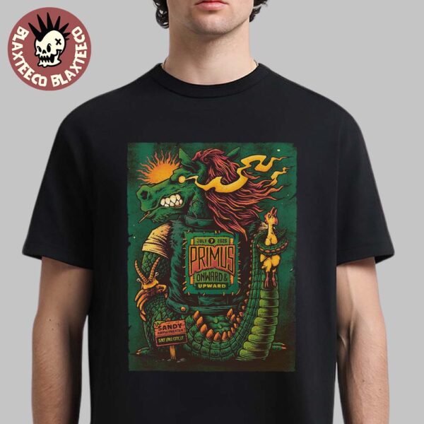 Primus Onward And Upward Salt Lake City Utah 2025 Gig Poster At Sandy Amphitheater On July 7 2025 Unisex T-Shirt