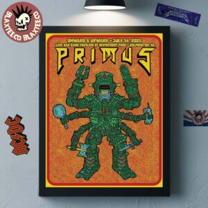 Primus Onward And Upward Wilmington North Carolina 2025 Event Poster At Live Oak Bank Pavilion At Riverfront Park On July 26 2025 Home Decor Poster Canvas