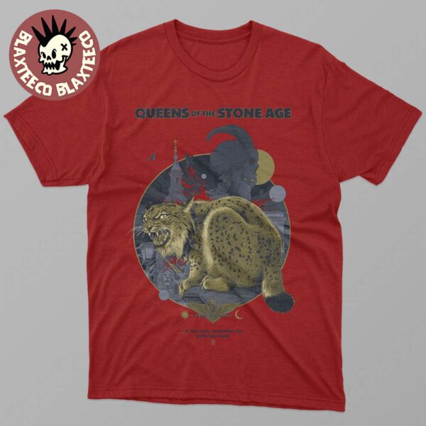Queens Of The Stone Age Budapest Hungary 2025 Event Poster At Budapest Park On July 19 2025 Unisex T-Shirt