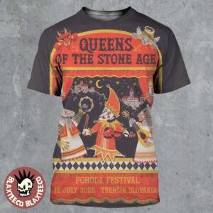Queens Of The Stone Age Pohoda Festival 2025 Concert Poster In Trencin Slovakia On July 12 2025 All Over Print Shirt