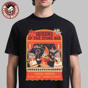 Queens Of The Stone Age Pohoda Festival 2025 Concert Poster In Trencin Slovakia On July 12 2025 Unisex T-Shirt