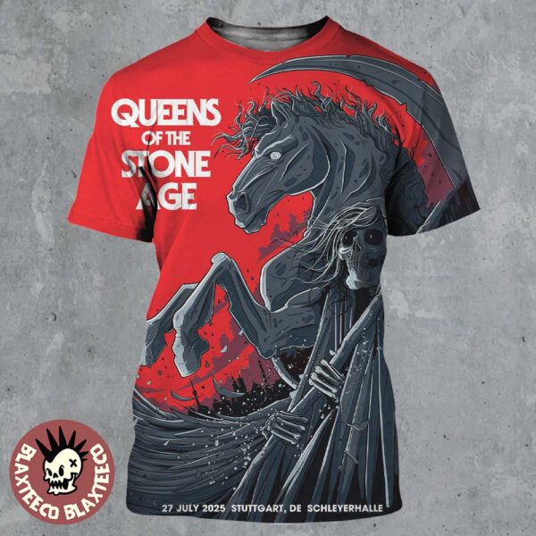 Queens Of The Stone Age Stuttgart Germany 2025 Gig Poster At Schleyerhalle On July 27 2025 All Over Print Shirt