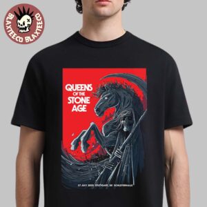 Queens Of The Stone Age Stuttgart Germany 2025 Gig Poster At Schleyerhalle On July 27 2025 T-Shirt