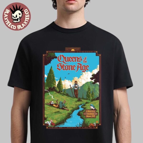 Queens Of The Stone Age Vienna Austria 2025 Event Poster At Stadthalle On July 13 2025 Classic T-Shirt