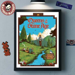 Queens Of The Stone Age Vienna Austria 2025 Event Poster At Stadthalle On July 13 2025 Home Decor Poster Canvas