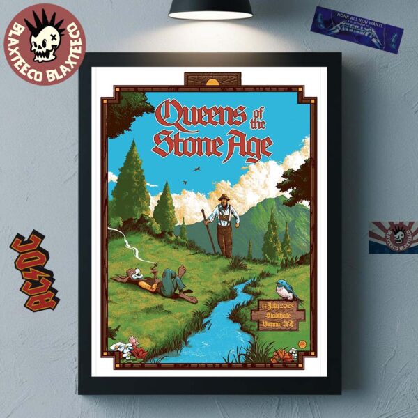 Queens Of The Stone Age Vienna Austria 2025 Event Poster At Stadthalle On July 13 2025 Home Decor Poster Canvas