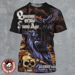 Queens Of The Stone Age Zagreb Croatia 2025 Event Poster At SRC Salata On July 22 2025 All Over Print Shirt