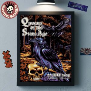 Queens Of The Stone Age Zagreb Croatia 2025 Event Poster At SRC Salata On July 22 2025 Home Decor Poster Canvas
