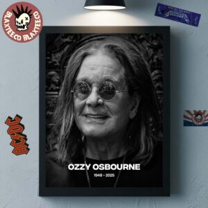 Rest In Peace Ozzy Osbourne 1948-2025 Poster Canvas For Fans