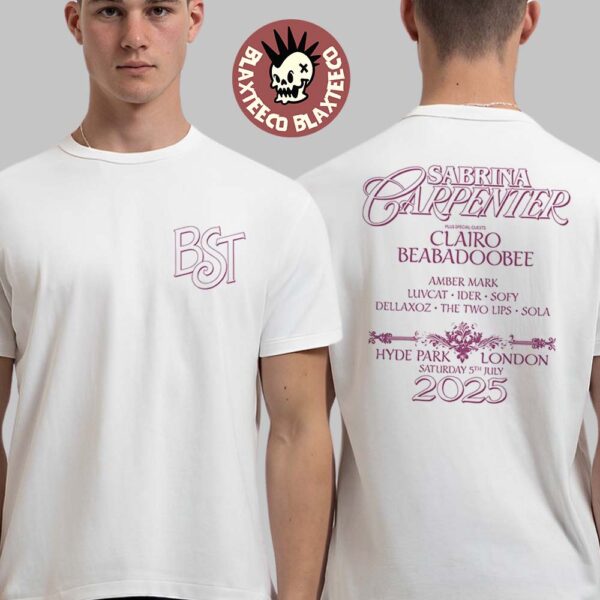 Sabrina Carpenter BST Hyde Park London 2025 Night 1 Event Tee On July 5 2025 Two Sided T-Shirt
