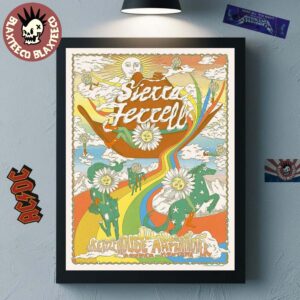 Sierra Ferrell Bonner Montana 2025 Gig Poster At Kettle House Amphitheater On July 26 2025 Home Decor Poster Canvas