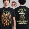 Slayer Farewell Tour 2025 Merch Baphomet Head Art With Tour Dates Two Sided T-Shirt