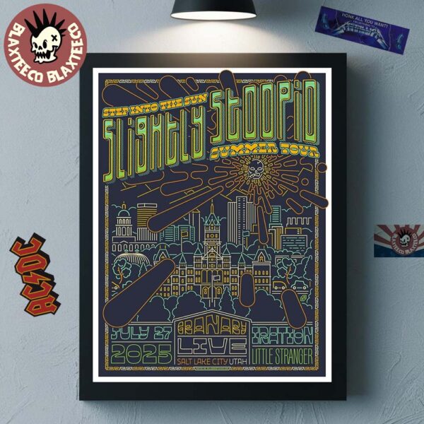 Slightly Stoopid Step Into The Sun Summer Tour 2025 Poster In Salt Lake City Utah At Iration Little Stranger On July 27 2025 Home Decor Poster Canvas