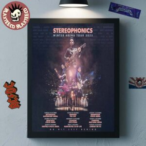 Stereophonics Winter Arena Tour 2025 No Hit Left Behind Tour Dates Home Decor Poster Canvas