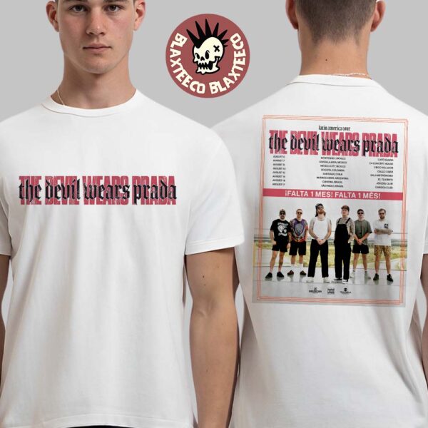 The Devil Wears Prada Latin America Tour 2025 Schedule Tour Dates Two Sided T-Shirt