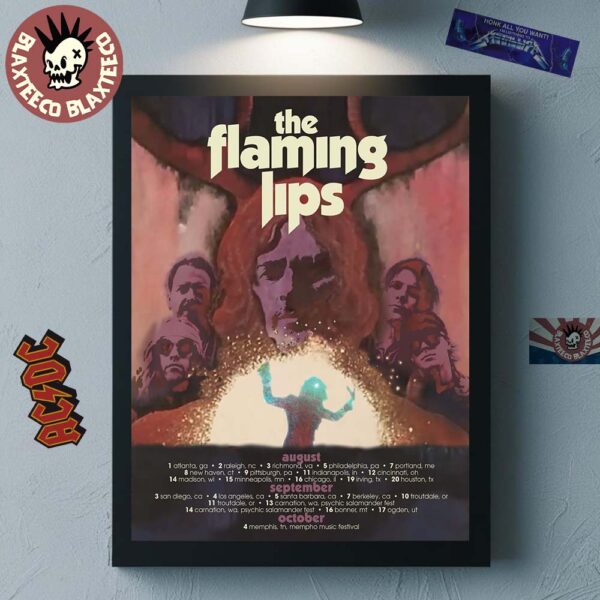 The Flaming Lips United States Summer Tour 2025 From August To October 2025 Tour Dates Home Decor Poster Canvas