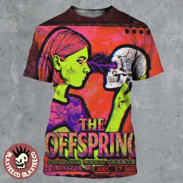 The Offspring Clarkston Michigan 2025 Concert Poster At Pine Knob Music Theatre On July 27 2025 All Over Print Shirt