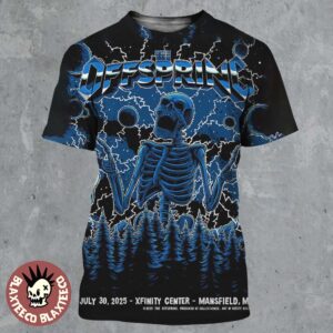The Offspring Mansfield Massachusetts 2025 Concert Poster At Xfinity Center On July 30 2025 All Over Print Shirt