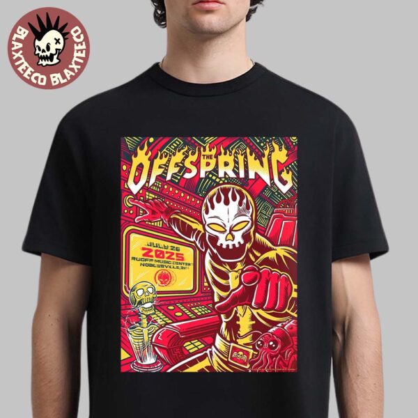 The Offspring Noblesville Indiana 2025 Event Poster At Ruoff Music Center On July 26 2025 Unisex T-Shirt