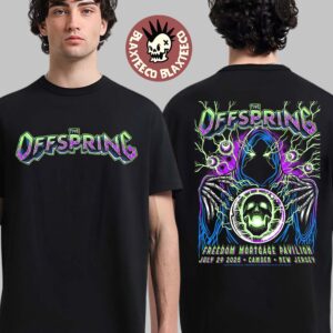 The Offspring Supercharged World Tour Camden New Jersey 2025 Concert Merch At Freedom Mortgage Pavilion On July 29 2025 Black Magic Witch Art Two Sided T-Shirt