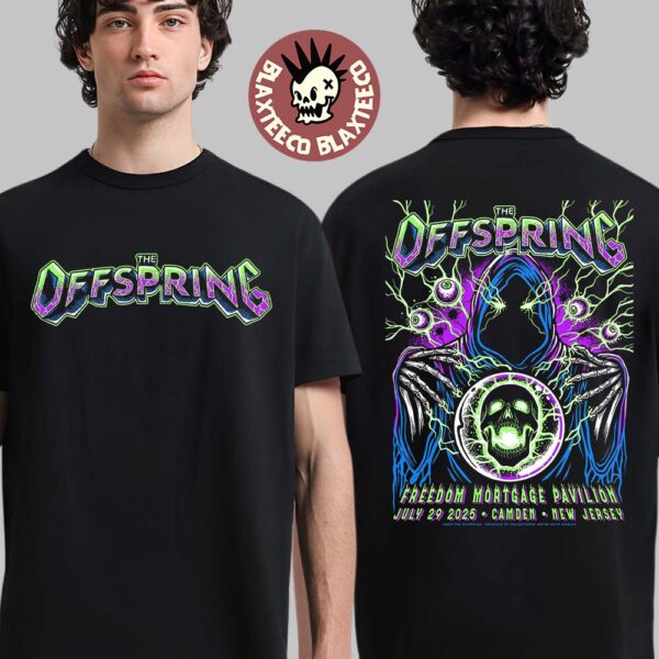 The Offspring Supercharged World Tour Camden New Jersey 2025 Concert Merch At Freedom Mortgage Pavilion On July 29 2025 Black Magic Witch Art Two Sided T-Shirt