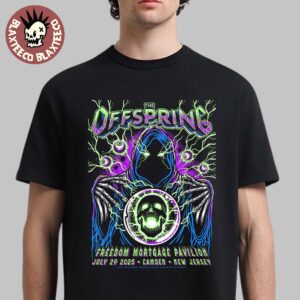 The Offspring Supercharged World Tour Camden New Jersey 2025 Concert Poster At Freedom Mortgage Pavilion On July 29 2025 Black Magic Witch Art Unisex T-Shirt