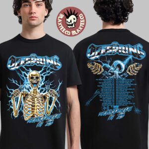 The Offspring Worldwide In 25 North American Merch Spark Plug Skeleton 2025 Tour T-Shirt