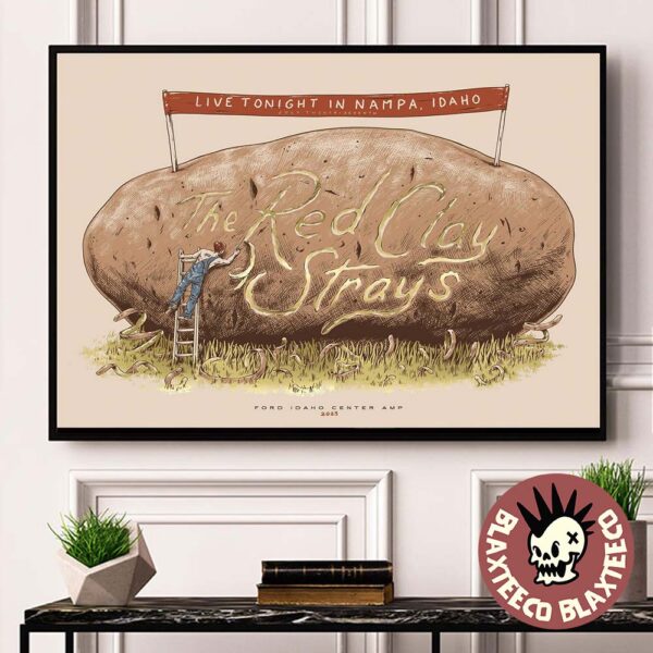 The Red Clay Strays Live Tonight In Nampa Idaho Concert Poster At Ford Idaho Center AMP On July 27 2025 Home Decor Poster Canvas