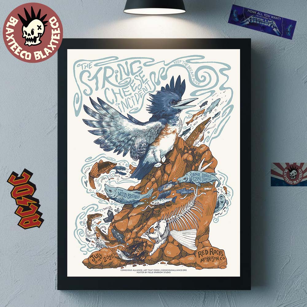The String Cheese Incident Keep The Dream Alive Gig Poster For Red Rocks Morrison Colorado On July 18-19 2025 Home Decor Poster Canvas