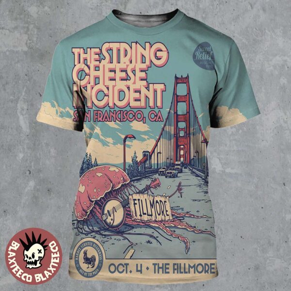 The String Cheese Incident San Francisco California 2025 Gig Poster At The Fillmore On October 4 2025 All Over Print Shirt