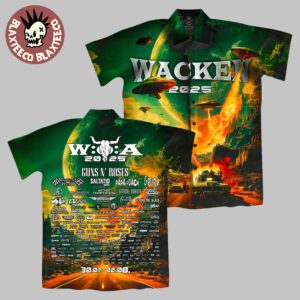 Wacken Open Air 2025 Festival From July 30 To August 2 2025 In Schleswig Holstein Germany Alien Attack Hawaiian Shirt