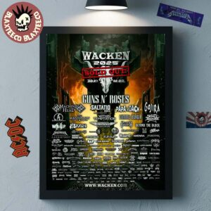 Wacken Open Air 2025 Festival From July 30 To August 2 2025 In Schleswig Holstein Germany Bands Lineup Poster Canvas For Home Decor