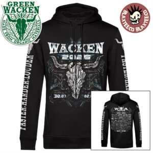 Wacken Open Air 2025 Festival From July 30 To August 2 2025 In Schleswig Holstein Germany Machine Hoodie