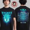 Wacken Open Air 2025 Festival From July 30 To August 2 2025 In Schleswig Holstein Germany Roses Two Sided T-Shirt