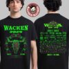 Wacken Open Air 2025 Festival From July 30 To August 2 2025 In Schleswig Holstein Germany Roses Two Sided T-Shirt