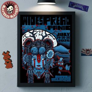 Widespread Panic Asheville North Carolina 2025 Event Poster At ExploreAsheville.com Arena On July 24 25 26 2025 Home Decor Poster Canvas