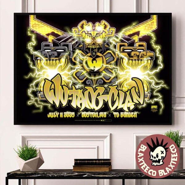 Wu Tang Clan Boston Massachusetts 2025 Concert Poster At TD Garden On July 11 2025 Home Decor Poster Canvas