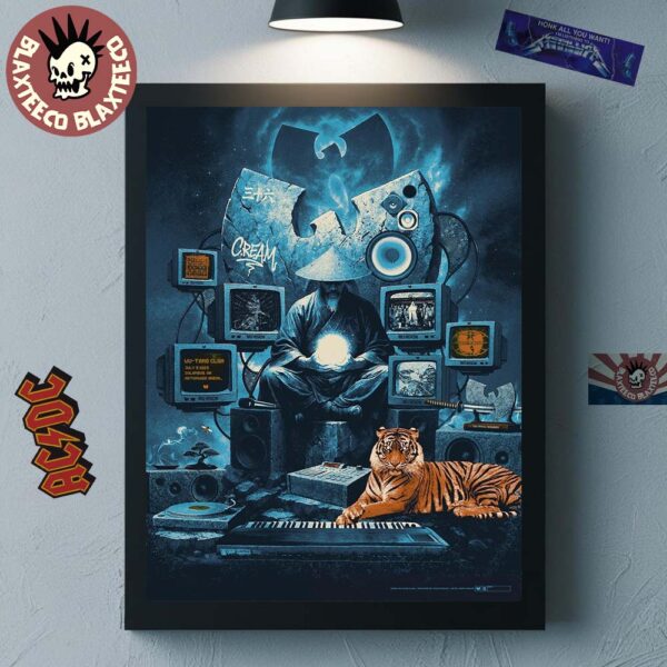 Wu Tang Clan Columbus Ohio 2025 Concert Poster At Nationwide Arena On July 9 2025 Home Decor Poster Canvas