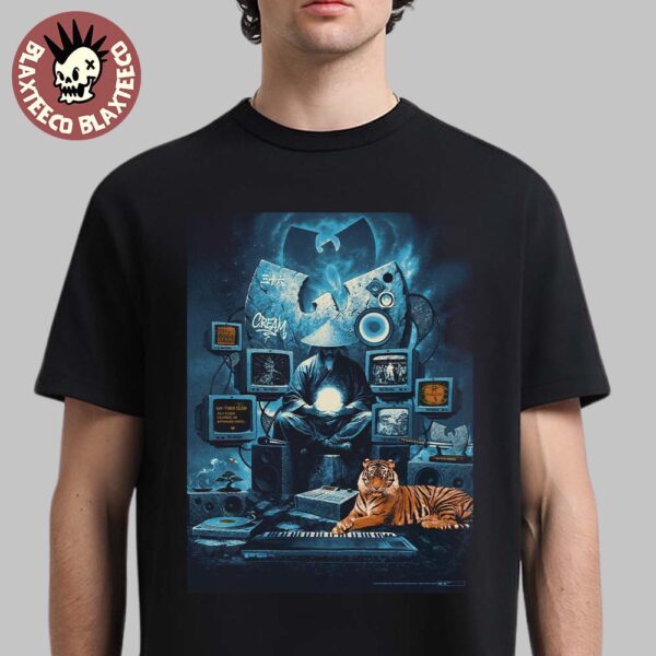 Wu Tang Clan Columbus Ohio 2025 Concert Poster At Nationwide Arena On July 9 2025 Unisex T-Shirt