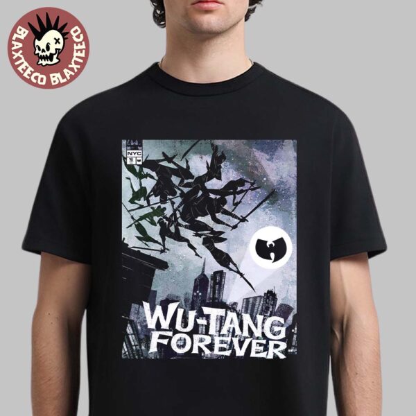 Wu Tang Clan NYC Pop Up Shop Exclusive 2025 Poster On July 16 2025 Ninja Batman Comic Inspired Art Unisex T-Shirt