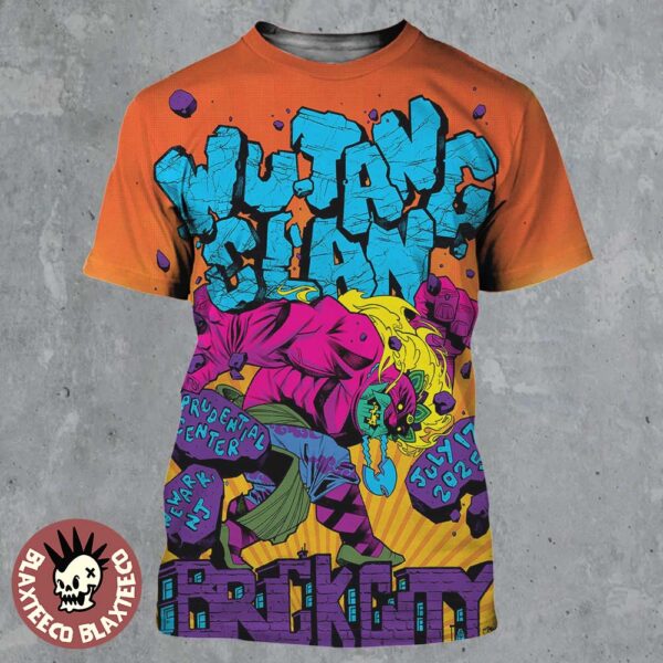 Wu Tang Clan Newark New Jersey 2025 Poster At Prudential Center On July 17 2025 Brick City Marvel Comic Hulk Special Annual 1 Homage Art All Over Print Shirt