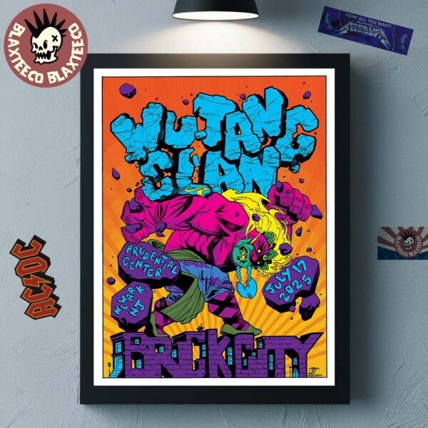Wu Tang Clan Newark New Jersey 2025 Poster At Prudential Center On July 17 2025 Brick City Marvel Comic Hulk Special Annual 1 Homage Art Home Decor Poster Canvas