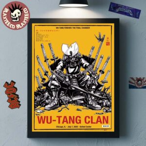 Wu Tang Clan The Final Chamber Tour 2025 Chicago Illinois Event Poster At United Center On July 7 2025 The Shogun Art Home Decor Poster Canvas