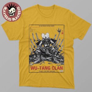 Wu Tang Clan The Final Chamber Tour 2025 Chicago Illinois Event Poster At United Center On July 7 2025 The Shogun Art Unisex T-Shirt