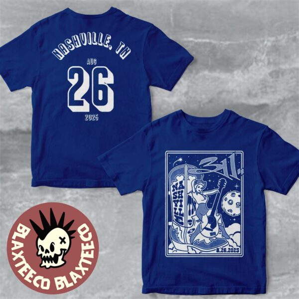 311 Band Nashville Tennessee 2025 Event Merch Tee At The Pinnacle On August 26 2025 Two Sided T-Shirt