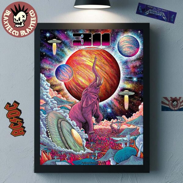 311 Band Poster For Show In Birmingham Alabama 2025 At Avondale Brewing Company On August 27 2025 Cosmic Elephant Art Home Decor Poster Canvas