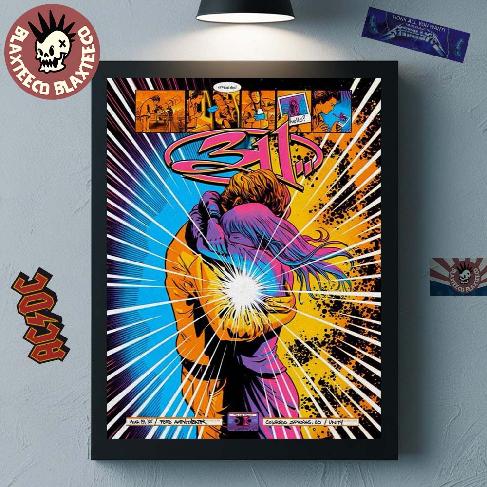 311 Colorado Springs Colorado 2025 Event Merch Poster At Ford Amphitheater On August 19 2025 Home Decor Poster Canvas