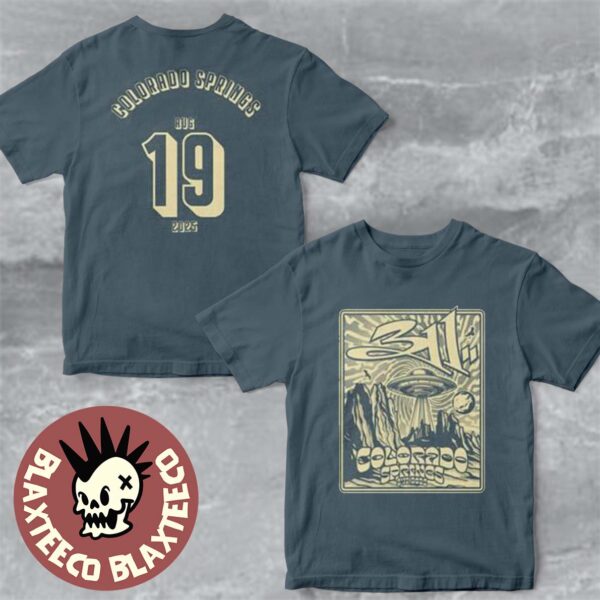 311 Colorado Springs Colorado 2025 Event Merch Tee At Ford Amphitheater On August 19 2025 Two Sided T-Shirt