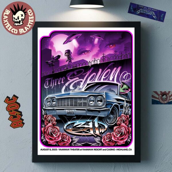 311 Highland California 2025 Concert Poster At Yaamava’ Theater At Yaamava’ Resort And Casino On August 8 2025 Home Decor Poster Canvas