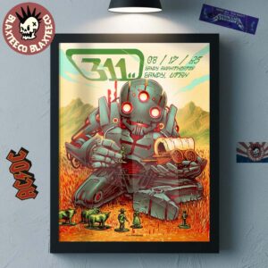 311 Tonight Poster In Sandy Utah At Sandy Amphitheater On August 17 2025 Home Decor Poster Canvas